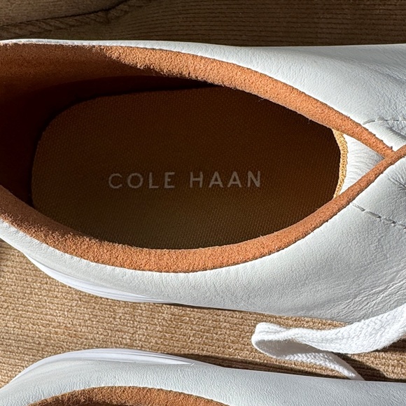Cole Haan Woman’s Lou Classic White Leather Sneakers - Picture 2 of 8